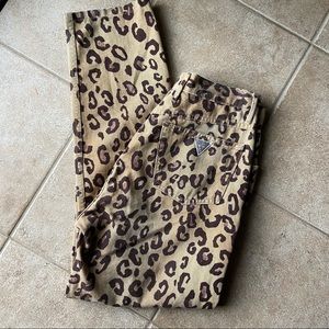 90s Vintage Cheetah Print Guess Jeans